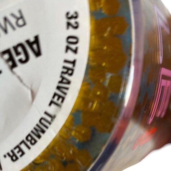 Rainbow Brite & Twink 1980s Sparkle Gold Glitter 32oz Tumbler with Lid & Straw - Picture 6 of 6